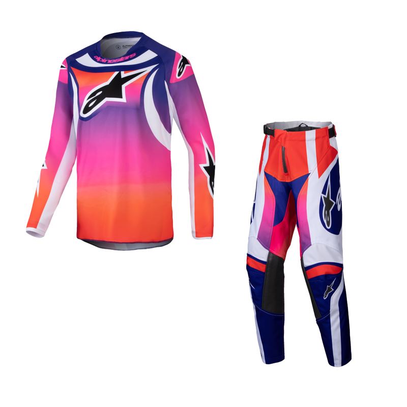 Alpinestars 2025 Racer Wurx Youth Motocross Combo Kit Multicolour White